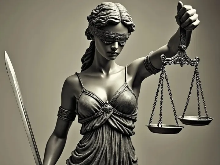 Statue of Lady Justice holding scales